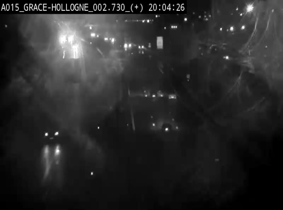 Webcam E42/A15 à Grâce-Hollogne, à proximité de la jonction avec l'A604. Vue orientée vers Namur