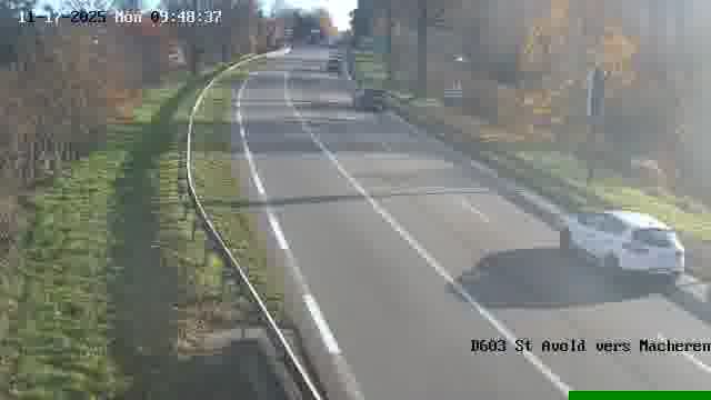 Webcam sur la D603 située à proximité de Saint-Avold. Vue orientée vers Macheren.
