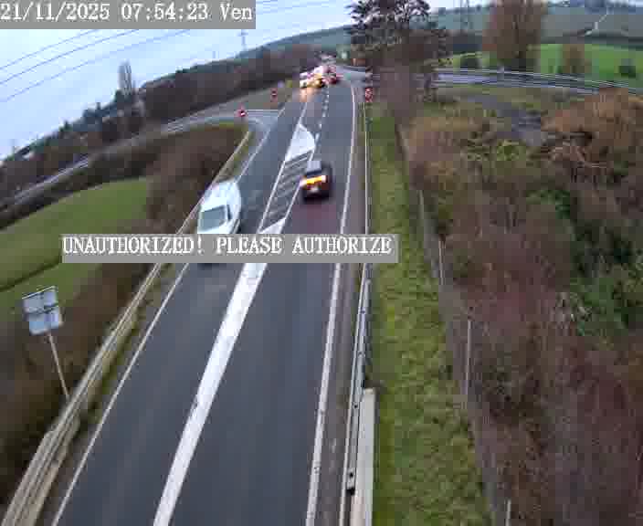 Point de vue trafic déployé sur D181a (France) à Sainte Marie aux Chênes, regardant vers Homecourt, aidant conducteurs et services à anticiper les flux.