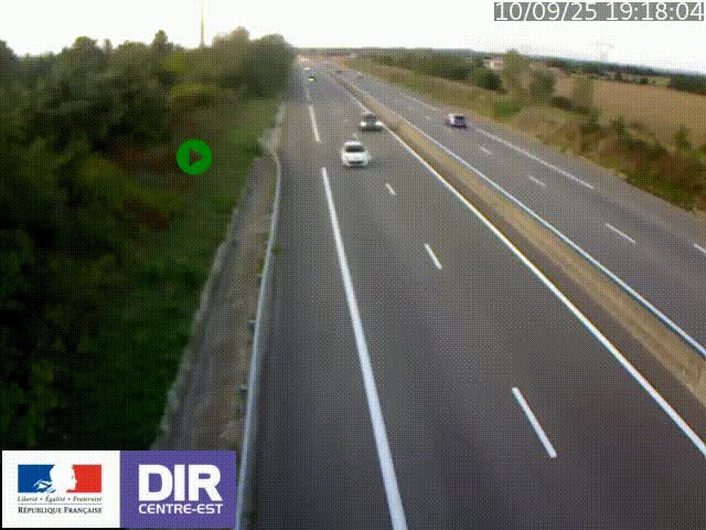 Webcam sur le contournement de Valence, sur la Nationale 7, à la jonction avec la N532, caméra orientée vers Grenoble