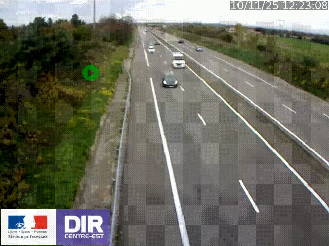 Webcam sur le contournement de Valence, sur la Nationale 7, à la jonction avec la N532, caméra orientée vers Grenoble
