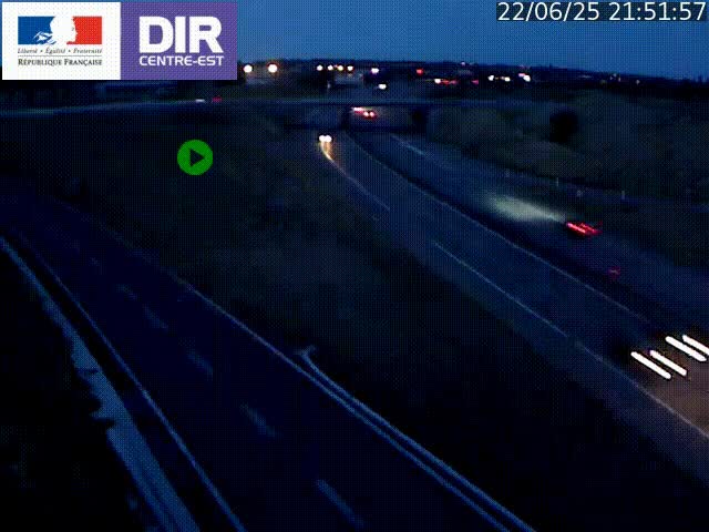 Webcam sur le contournement de Valence, sur la Nationale 7, caméra orientée vers Lyon