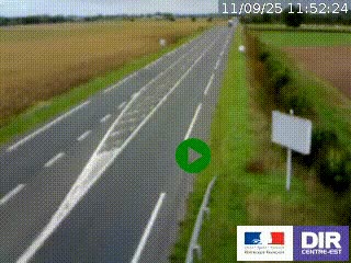 Webcam routière sur la RN7 à hauteur de Toulon-sur-Allier, entre Moulins et Vichy