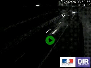 Caméra autoroutière sur l'A47 à hauteur de Givors, a proximité de Lyon. La webcam est orientée vers Lyon