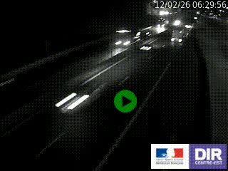 Caméra autoroutière sur l'A47 à hauteur de Givors, a proximité de Lyon. La webcam est orientée vers Lyon