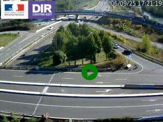 Webcam traffic à Grenoble-sud sur l'autoroute A480. Vue orientée vers l'entrée et la sortie de Grenoble