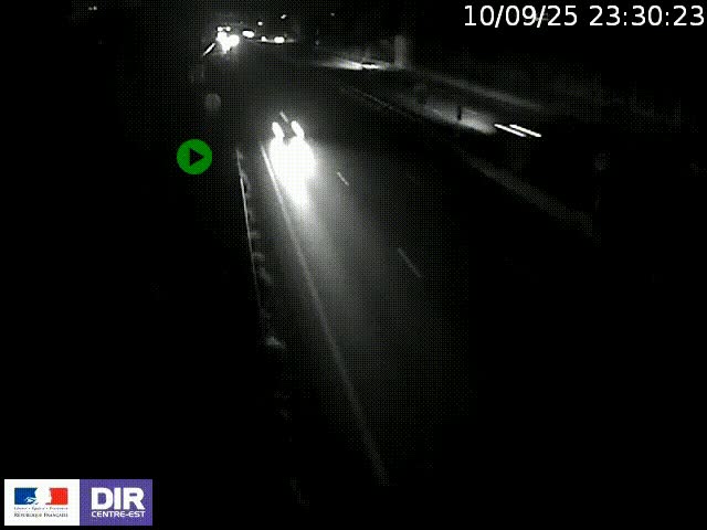 Webcam à Bron sur l'A43 à la jonction avec le boulevard périphérique de Lyon (D383). Vue orientée vers Lyon