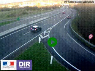 Webcam routière sur la RN6 à Auxerre, à hauteur de la sortie Monéteau, en direction de l'A6 (Gurgy)