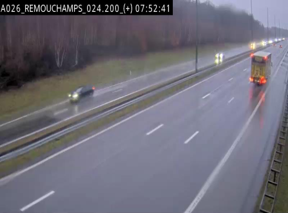 Webcam à hauteur de Spa entre la sortie Remouchamps et la sortie Stavelot. Vue orientée vers les Ardennes