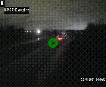 Webcam autoroute A150 à hauteur de La Vaupalière en périphérie de Rouen. Vue orientée vers Rouen
