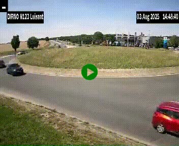 Webcam en périphérie de Chartres sur la N123, à hauteur de Luisant. Vue orientée vers Chartres