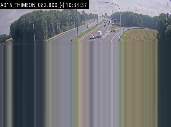 Caméra trafic Belgique - Thiméon - E42, jonction avec A54 (E420) direction La Louvière/Charleroi - BK 82.82
