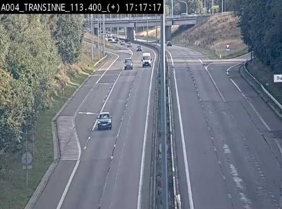 Webcam dans les Ardennes sur l'E411 à hauteur de Transinne. Vue orientée vers le sud de la Belgique