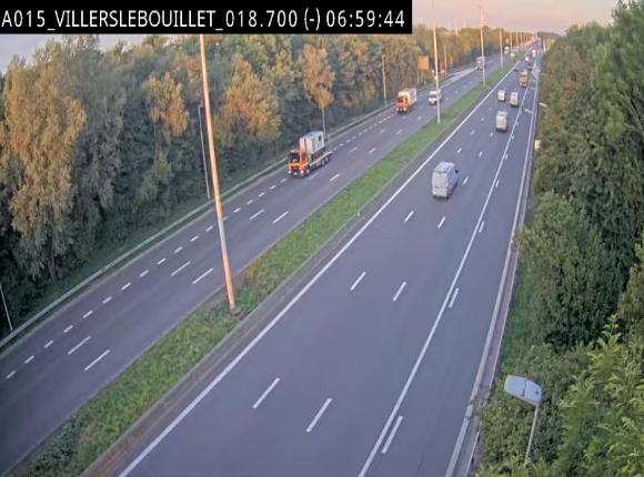 Webcam autoroute Belgique - Villers-le-Bouillet - E42 direction Liège - BK 18.7