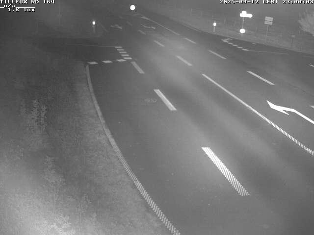 Webcam sur la RD164 à Tilleux. Vue orientée vers Neufchâteau