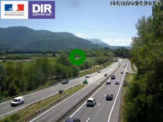 Caméra trafic à Meylan sur la Rocade-Sud de Grenoble en direction d'Aix-en-Provence