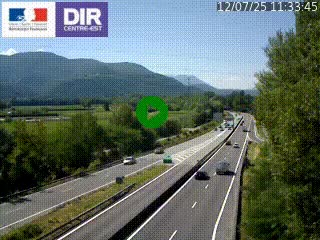 Caméra trafic à Meylan sur la Rocade-Sud de Grenoble en direction d'Aix-en-Provence
