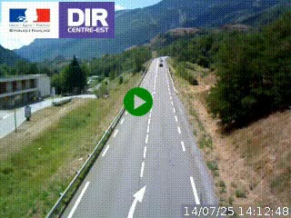 Web cam sur la N90 à Aime, en provenance de Bourg-Saint-Maurice et en direction d'Albertville