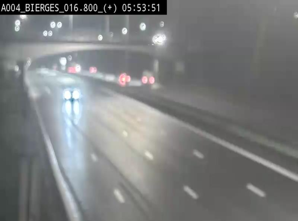 Webcam à Wavre, à hauteur de la sortie 5 Bierges. Vue orientée vers Namur