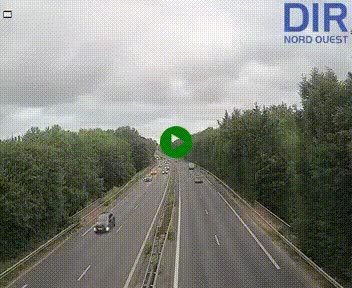 Webcam sur le périphérique de Caen (N814) à l'est de la ville, à Mondeville hauteur de la sortie 2, Presqu'île-Rives de l'Orne, au bout de l'autoroute A13