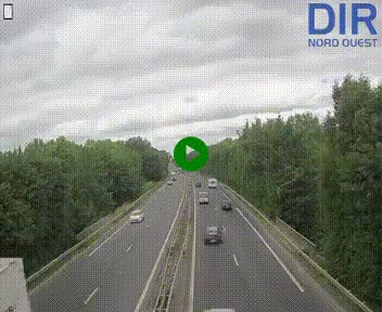 Webcam sur le périphérique de Caen (N814) à l'est de la ville, à Mondeville hauteur de la sortie 2, Presqu'île-Rives de l'Orne, au bout de l'autoroute A13