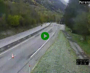 Webcam Ax-les-Thermes sur N20, en direction d'Andorre