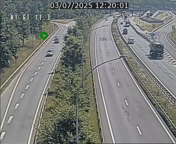 Traffic live webcam Luxembourg Senningerberg - A1 direction Allemagne - BK 11.3