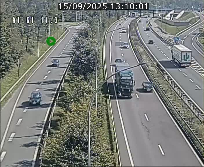 Traffic live webcam Luxembourg Senningerberg - A1 direction Allemagne - BK 11.3