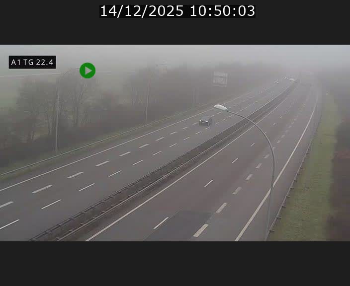 Traffic live webcam Luxembourg Flaxweiler - A1 direction Luxembourg - BK 22.4