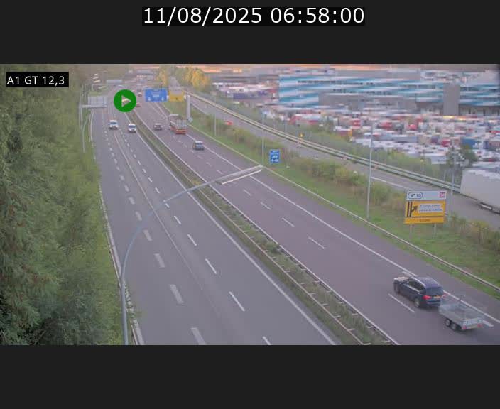 Traffic live webcam Luxembourg Senningerberg - A1 direction Allemagne - BK 12.3