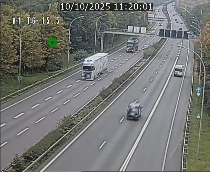 Traffic live webcam Luxembourg Munsbach - A1 direction Luxembourg - BK 15.5
