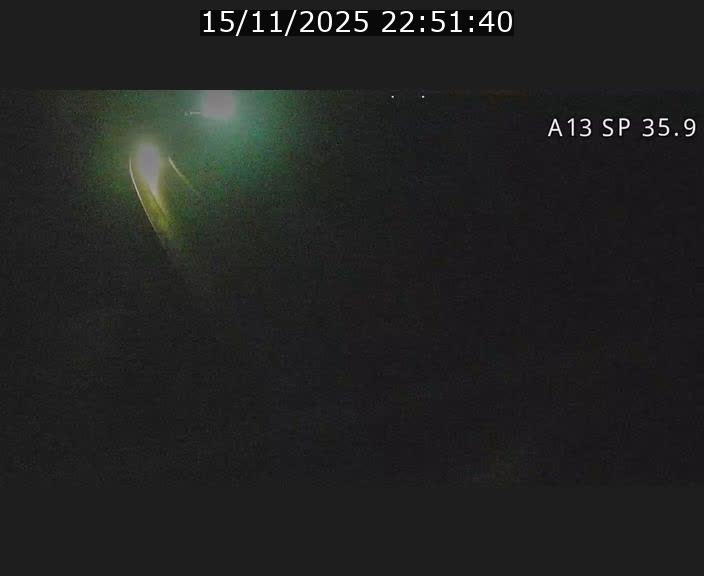 Webcam trafic sur A13 à l'entrée ouest du tunnel Markusbierg à Remerschen. Vue orientée vers Mondorf-les-Bains.