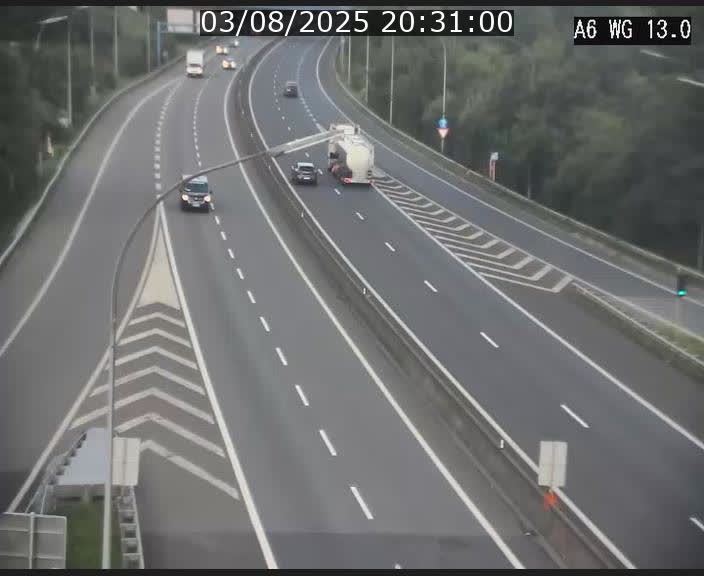 Traffic live webcam Luxembourg Mamer - A6 - BK 13 - direction Luxembourg/France/Allemagne