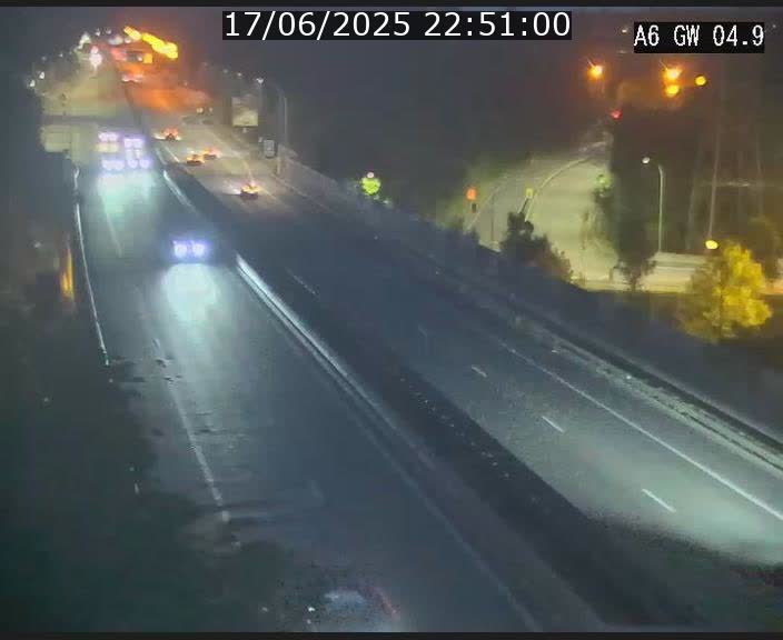 Traffic live webcam Luxembourg Croix de Cessange - A6 - BK 4.9 - direction Belgique