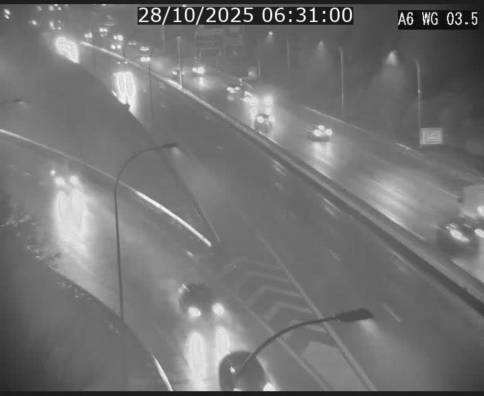 Traffic live webcam Luxembourg - Croix de Cessange - A6 - BK 3.5 - direction France/Allemagne