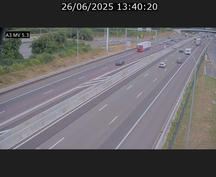 Webcam à l'Aire de Berchem au Luxembourg sur l'A3. Vue orientée vers la France