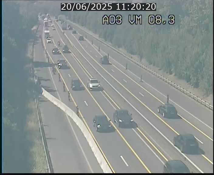 Traffic live webcam Luxembourg Bettembourg - A3 - BK 8.3 - direction France