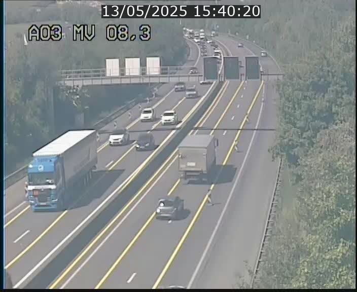 Webcam Autoroute après la Croix de Bettembourg en direction de Luxembourg sur l'A3