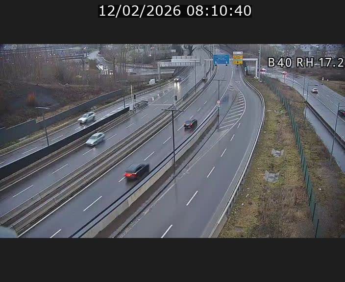 Webcam sur le contournement d'Esch Belval à hauteur de la sortie Université de Luxembourg. Vue orientée vers Luxembourg