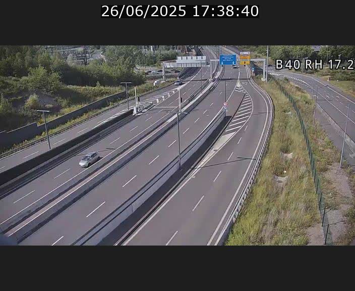 Webcam sur le contournement d'Esch Belval à hauteur de la sortie Université de Luxembourg. Vue orientée vers Luxembourg