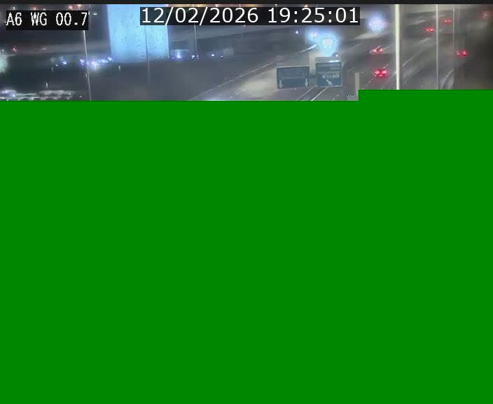 Traffic live webcam Luxembourg Croix de Cessange - A6 - BK 0.7 - direction A3 France