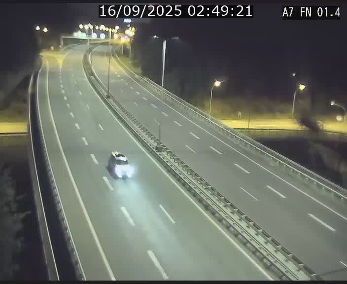 Caméra autoroute Luxembourg A7 - Tunnel Stafelter - direction Echangeur Grünewald