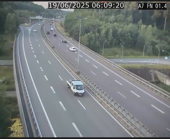 Caméra autoroute Luxembourg A7 - Tunnel Stafelter - direction Echangeur Grünewald