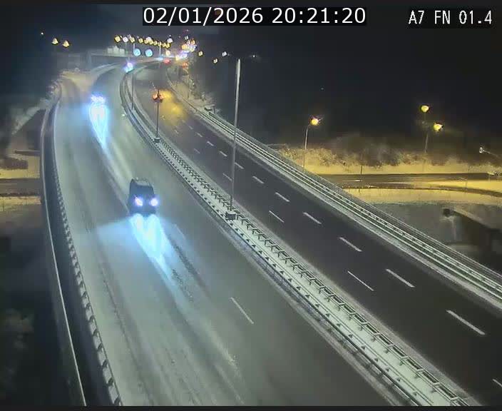 Caméra autoroute Luxembourg A7 - Tunnel Stafelter - direction Echangeur Grünewald