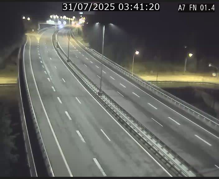 Caméra autoroute Luxembourg A7 - Tunnel Stafelter - direction Echangeur Grünewald