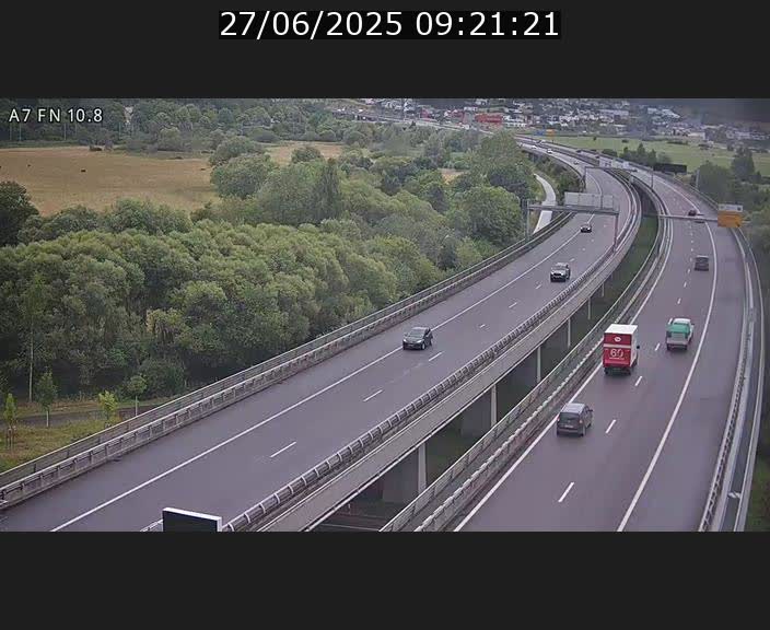 Caméra trafic Luxembourg - A7, Tunnel Gousselerbierg, sortie sud, direction rond-point Lorentzweiler (BK 10.8)