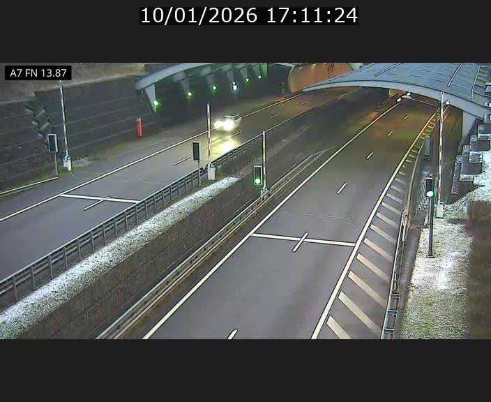 Caméra trafic Luxembourg - A7, Tunnel Gousselerbierg, entrée nord, direction Lorentzweiler