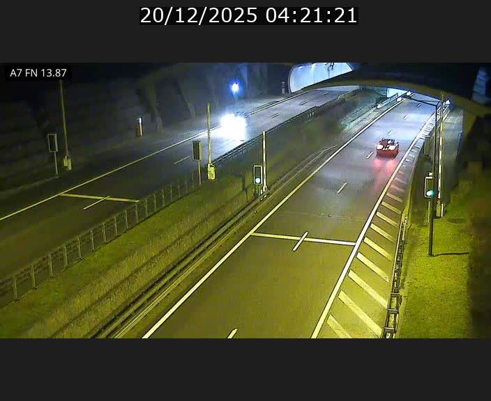Caméra trafic Luxembourg - A7, Tunnel Gousselerbierg, entrée nord, direction Lorentzweiler