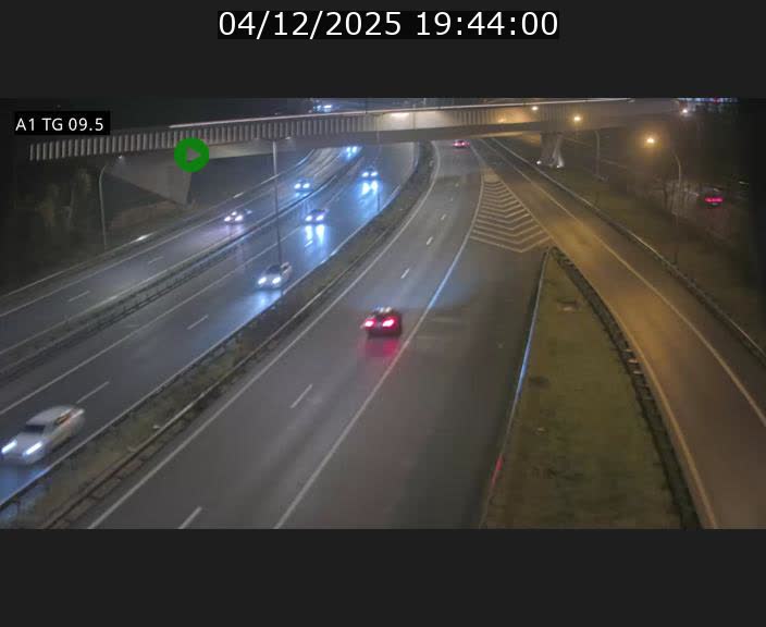 Traffic live webcam Luxembourg Jonction Grünewald - A1 direction Luxembourg-ville - BK 9.5