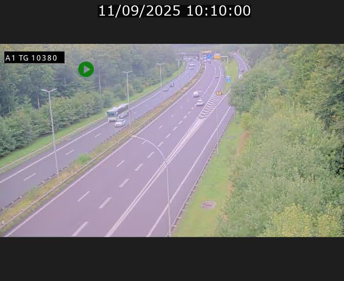 Traffic live webcam Luxembourg Senningerberg - A1 direction Luxembourg Kirchberg - BK 10.3